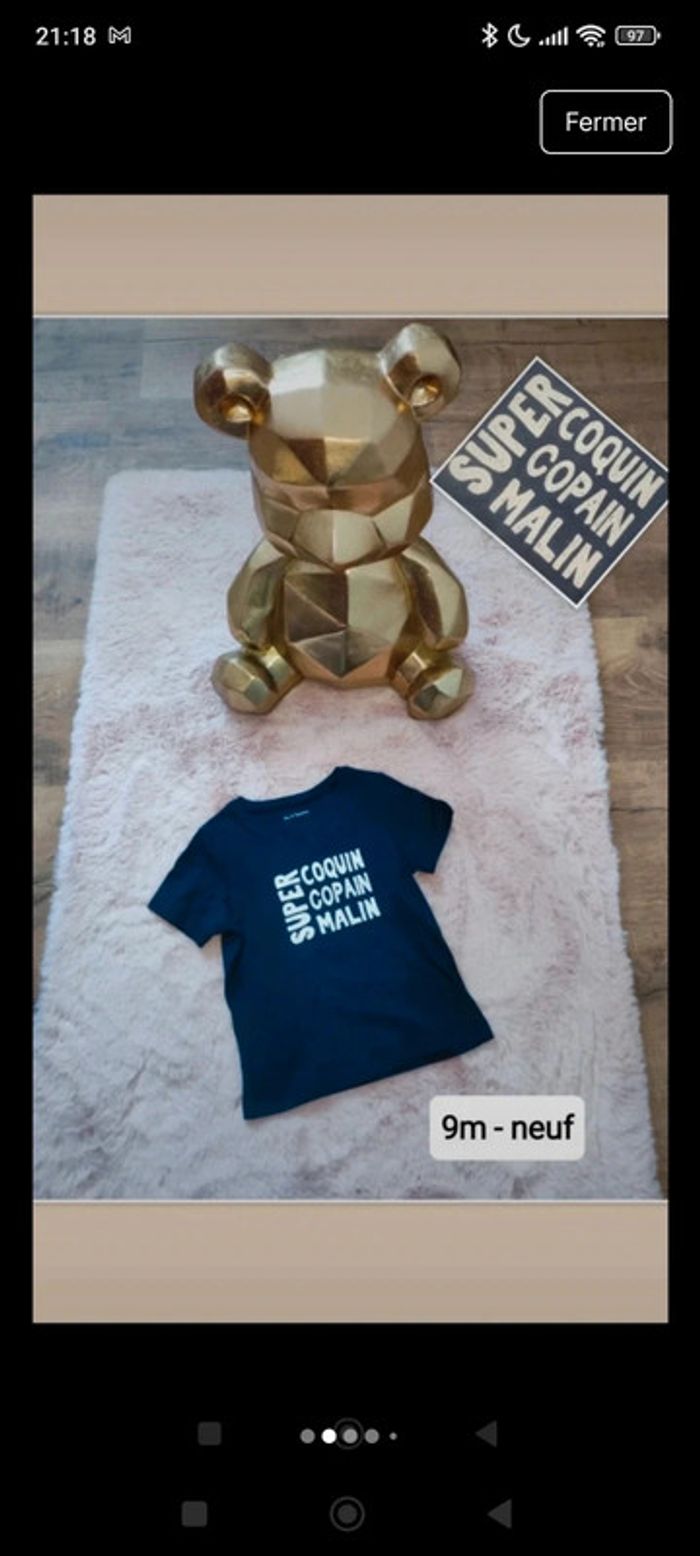 T shirt  neuf super coquin super copain super malin pat et ripaton - photo numéro 2