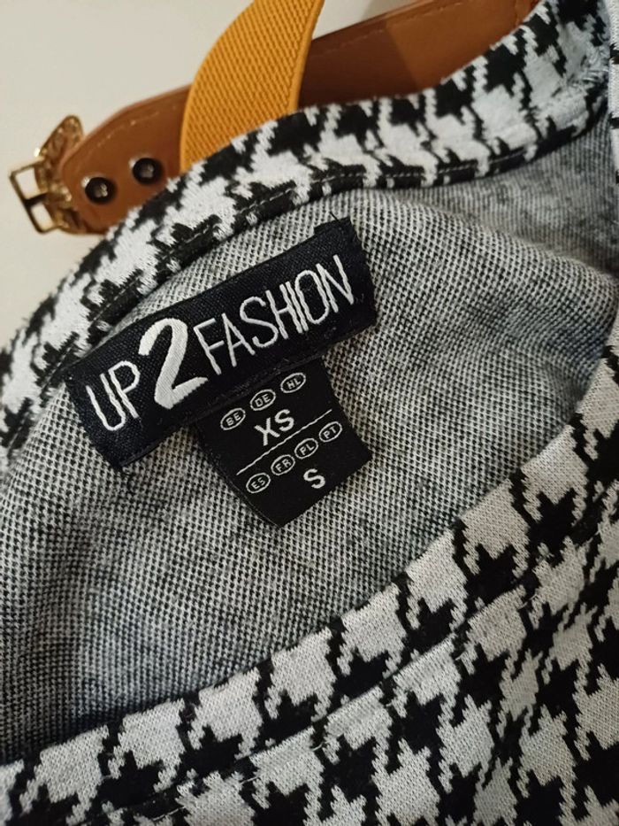 Robe chaude à imprimé Pied de poule Up2Fashion taille S 36 - photo numéro 8