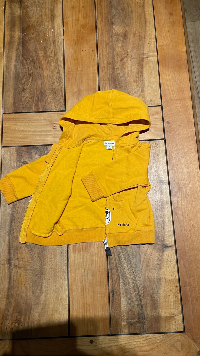Lot 2 sweat-shirt zippée à capuche bébé - photo numéro 5