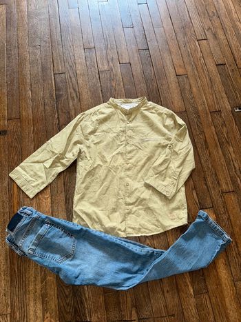 Chemise Zara et jeans okaidi 10 ans