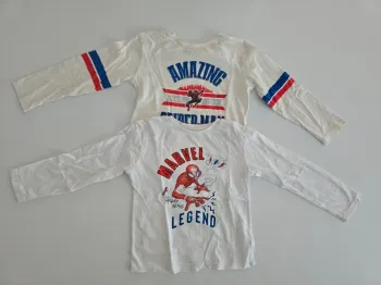 Lot de 2 tee shirt manches longues spiderman