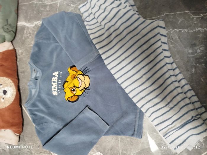 Lot pyjama 2 ans 24 mois garçon mixte hiver chaud velours - photo numéro 9