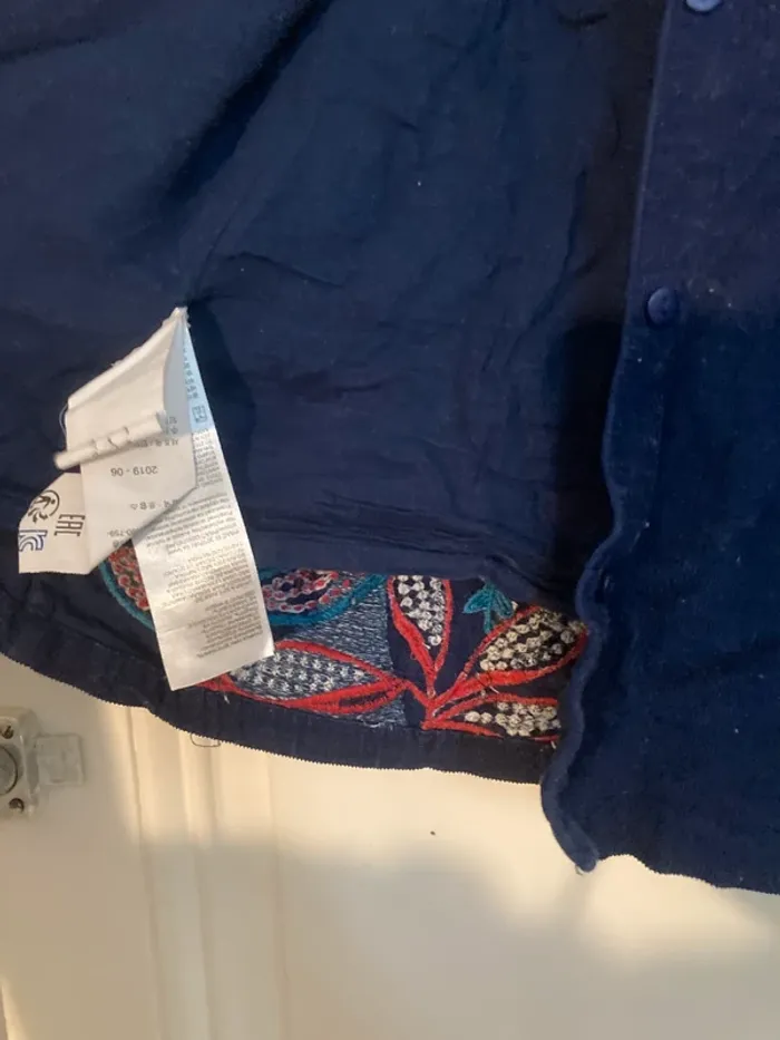 Robe bébé Du Pareil au Même 18 mois – Velours brodé animaux jungle 🌿 - photo numéro 3