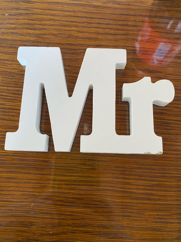 Plaque en bois MR & MRS - photo numéro 4