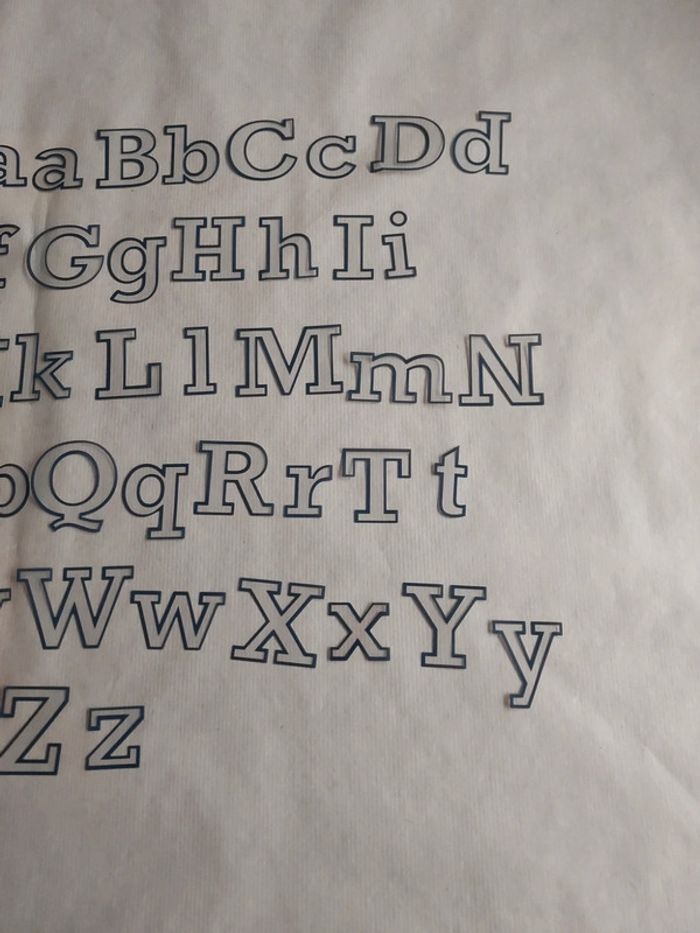 Alphabet transparent et noir - photo numéro 3