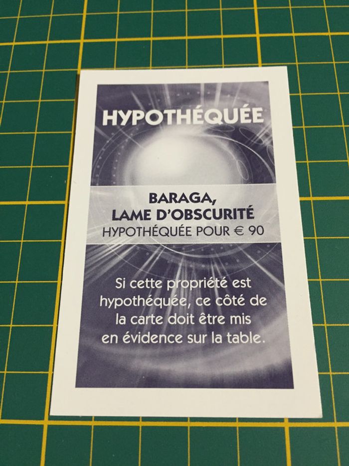 Carte Baraga lame d'obscurité pièce détachée Monopoly Duel Masters Hasbro Parker Wizards #A64 - photo numéro 2