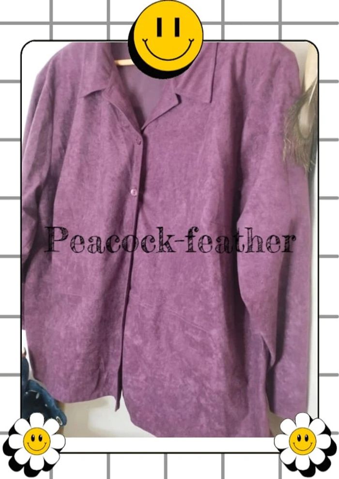 Veste daim prune Daxon 56 neuve - photo numéro 3