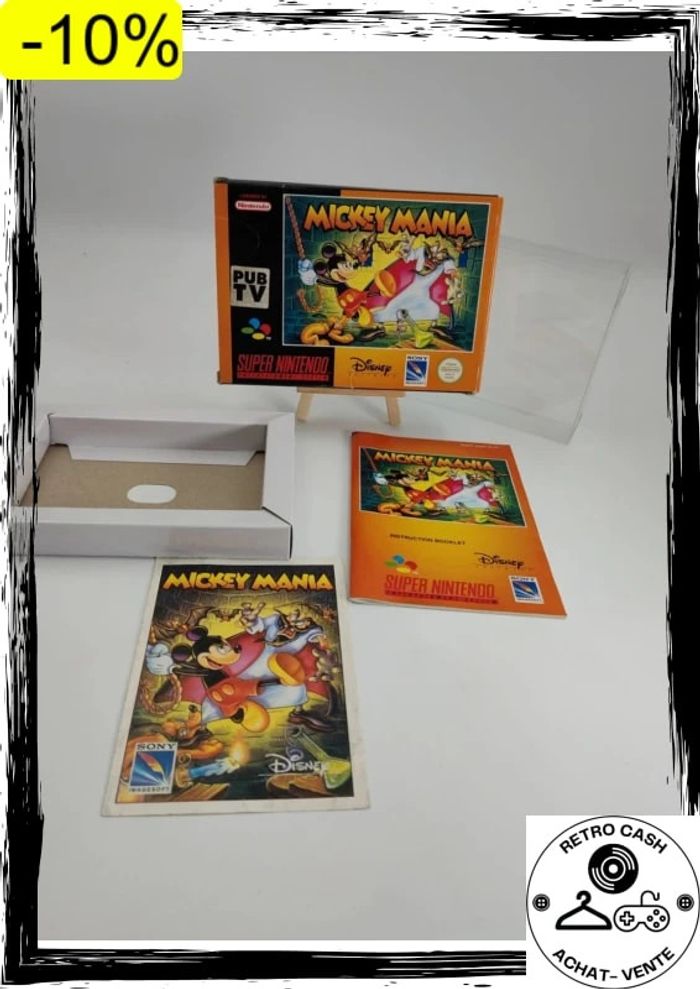 Boite et notice Super Nintendo Snes - Mickey Mania eur sans jeu