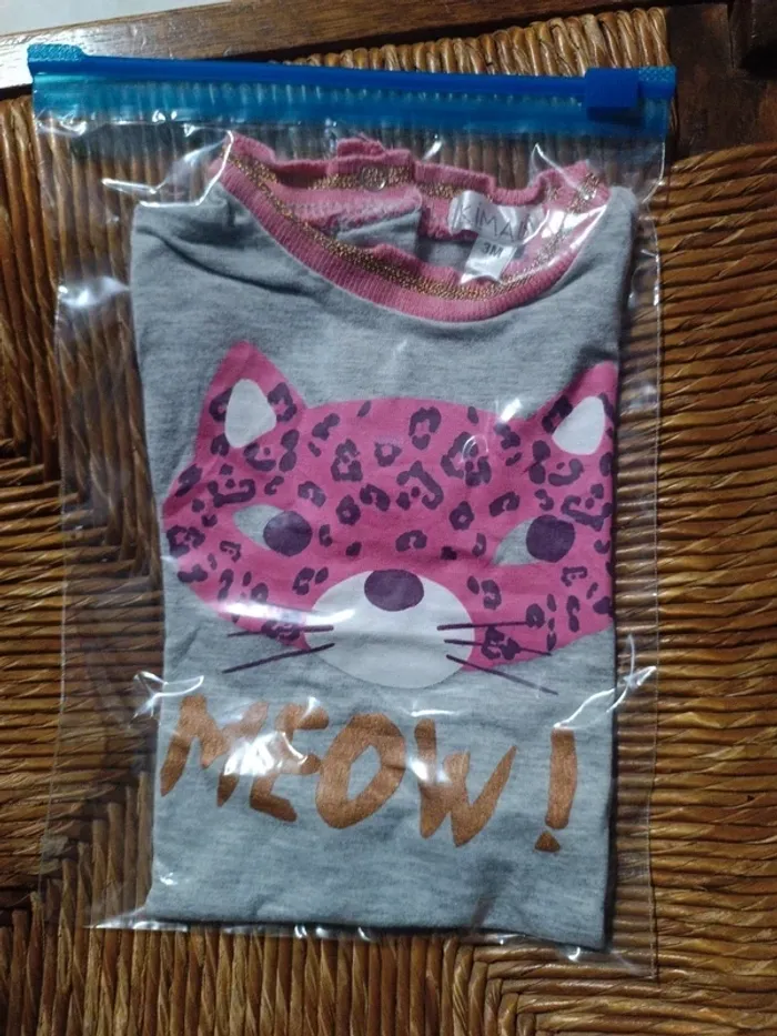 T-shirt gris Meow Kimadi 3M - photo numéro 4