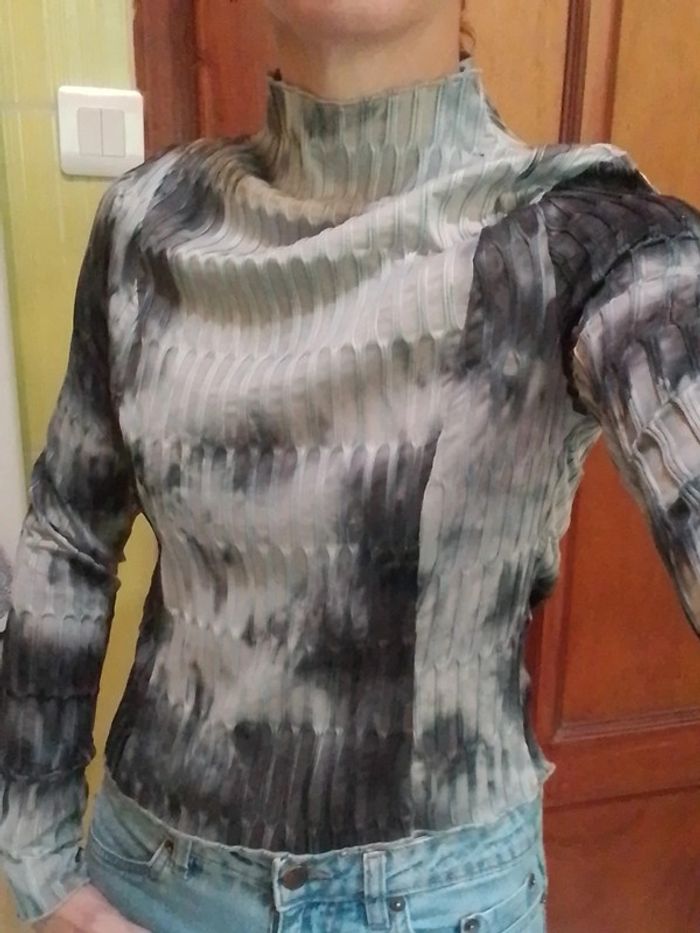 Pull col montant femme Shein gris - photo numéro 2