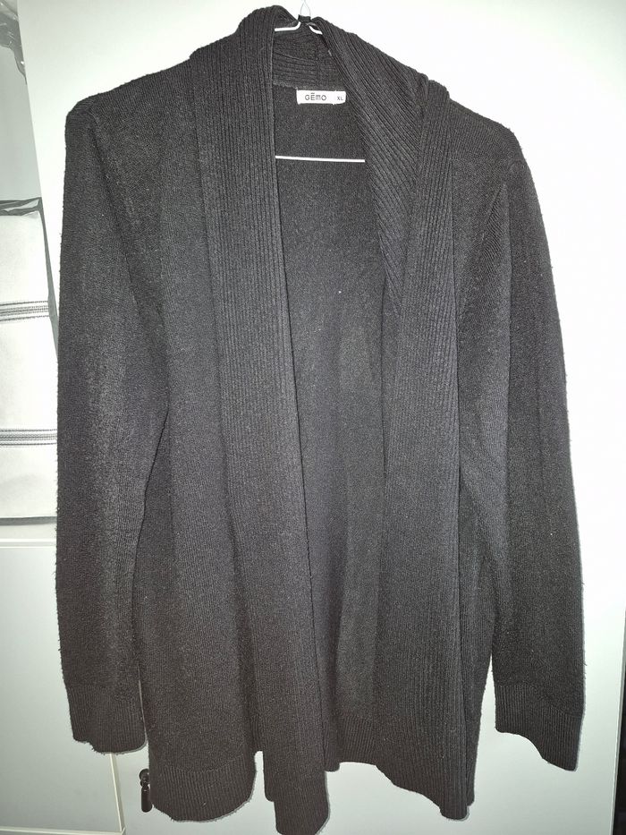 Gilet ouvert noir - photo numéro 3