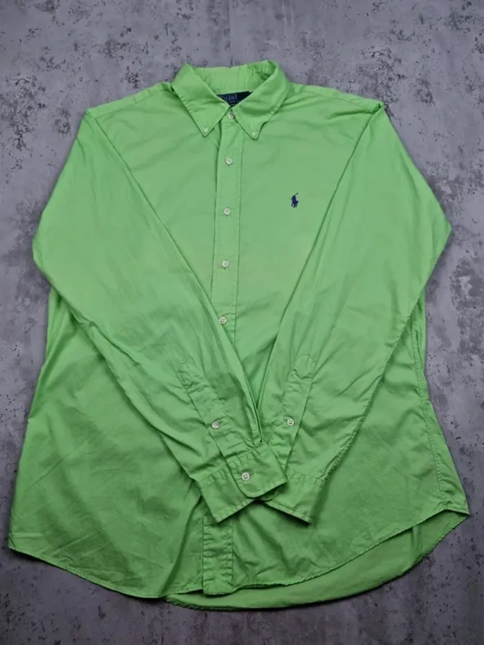 Chemise manches longues Ralph Lauren verte, L Hommes - photo numéro 4