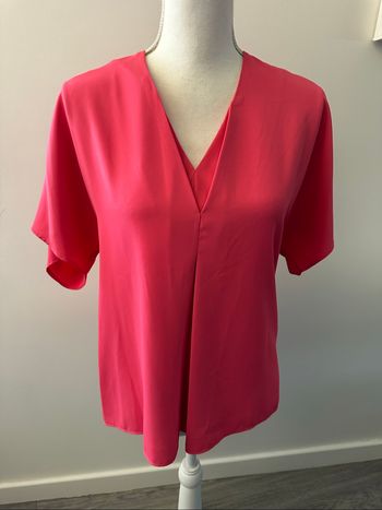 Blouse à manches courtes rose bonbon T38 M