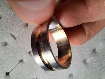 Bague acier inoxydable dorées