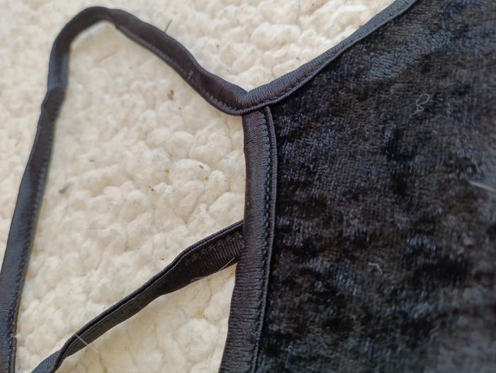 Top velours noir Impuls – T. L vintage sexy soirée - photo numéro 3
