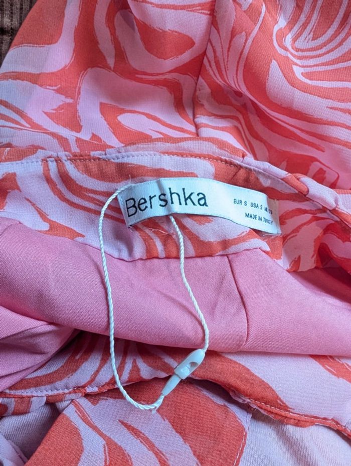 Short tie and die rose et orangé - photo numéro 3