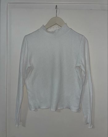 Pull col roulé  blanc Kiabi taille M