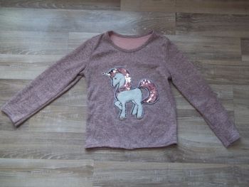 Sweat rose chiné Licorne 12 ans (SW2)
