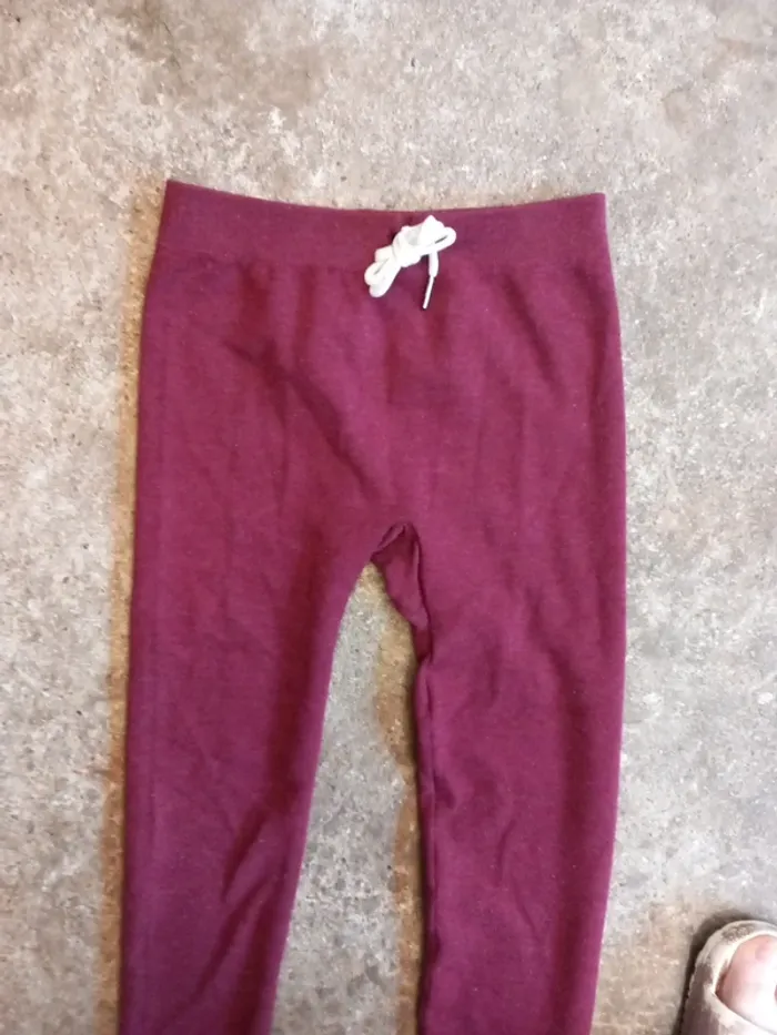 🩳pantalon legging elasthan T34 bordeaux - photo numéro 2