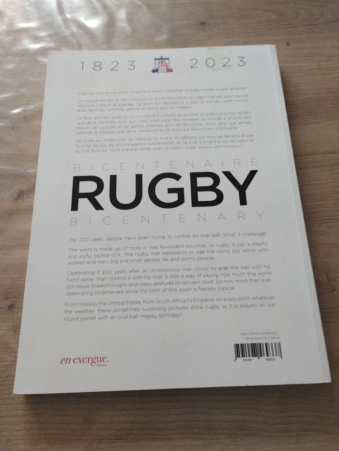 Livre bicentenaire rugby 1823 2023 - photo numéro 2