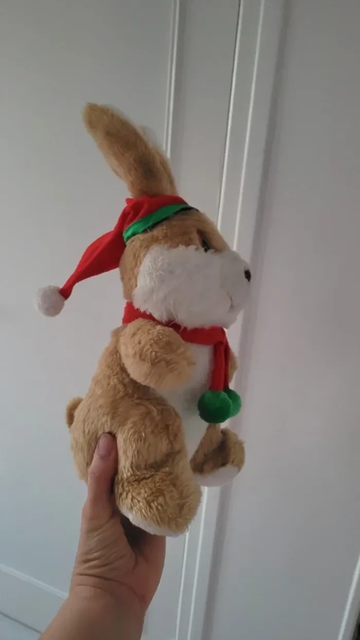 Peluche lapin de Noël – 35 cm – État impeccable - photo numéro 3