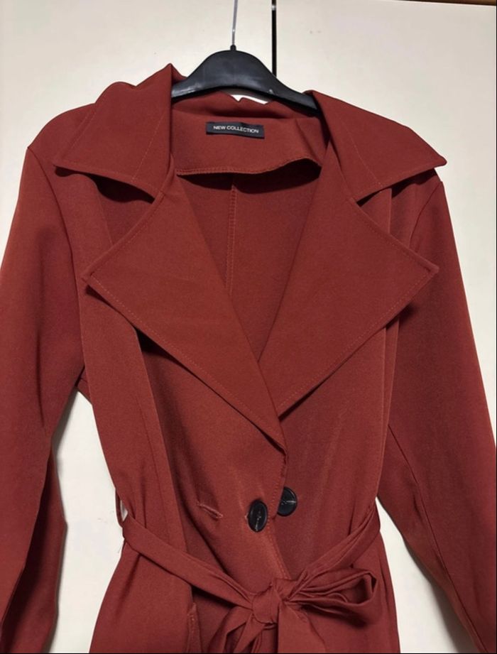 Trench bordeau taille unique