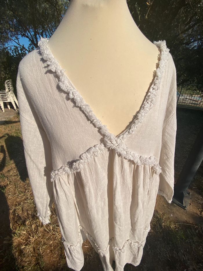 Robe lin coton taille unique - photo numéro 2