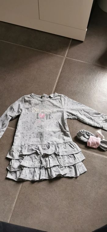 Robe avec son bandeau 6-9mois