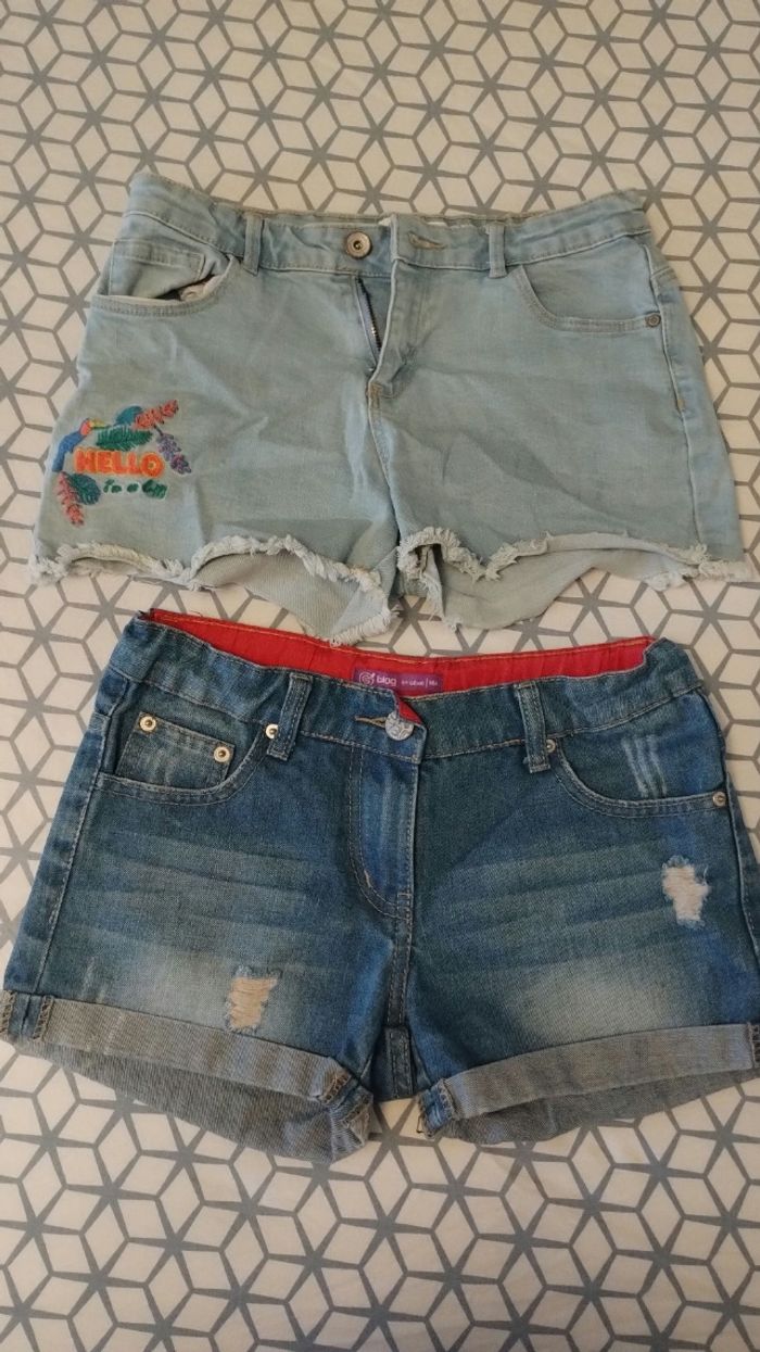 Lot de 2 shorts en jeans
