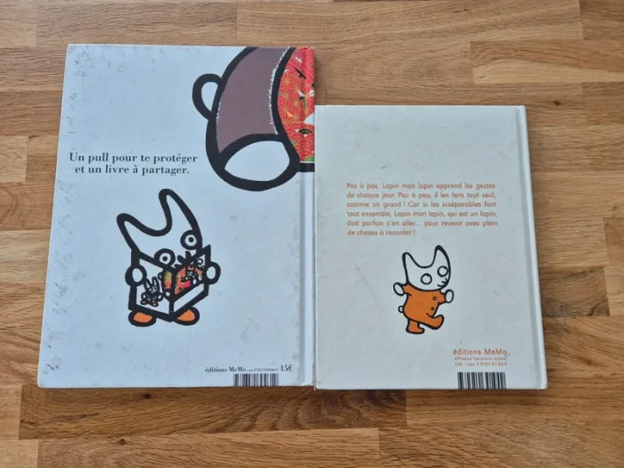 Lot de deux livres de Malika Doray un pull pour te protéger et lapin mon lapin - photo numéro 2