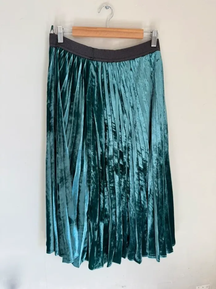 Jupe en velours Pinko verte - photo numéro 4