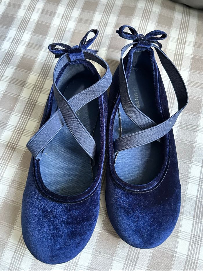 Ballerines velours bleu fille - photo numéro 2