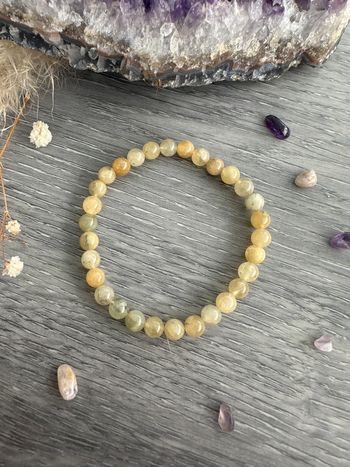 Barcelet en calcite véritable d’Inde – Pierre naturelle - Grosses perles