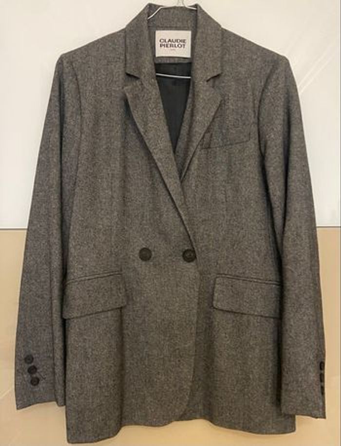 Ensemble tailleur gris chiné laine 40 - photo numéro 2