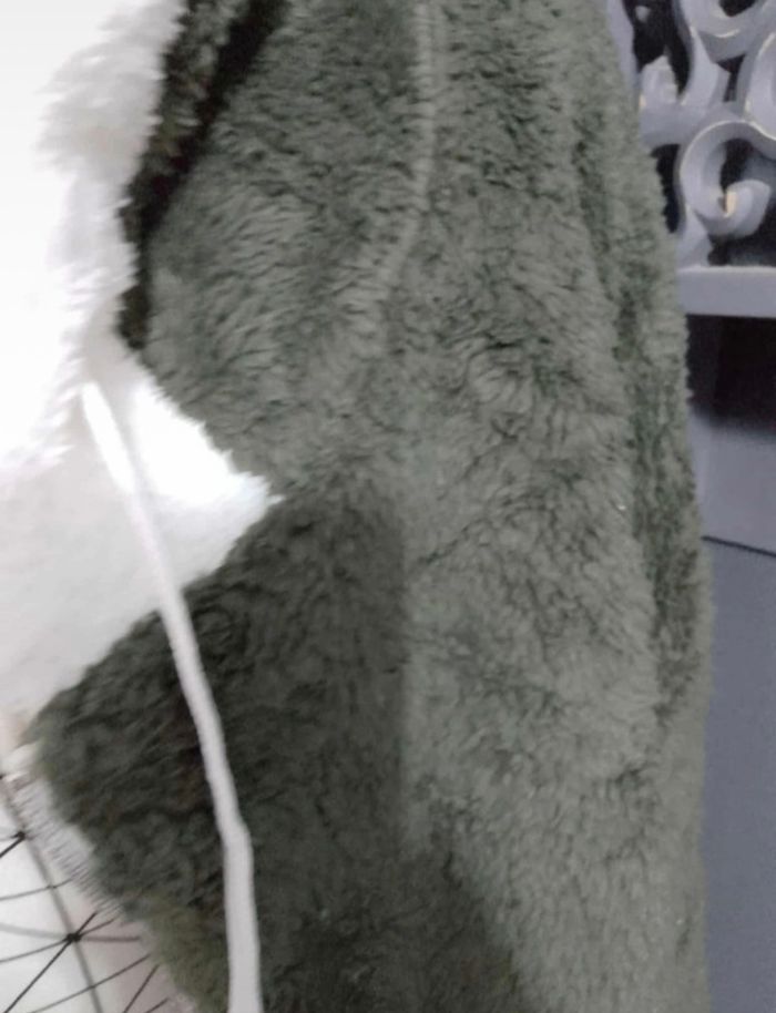 Veste Oversize à Capuche Femme Grande Taille 58 – Patchwork Gris & Blanc, Doublée Polaire, Chaude & Tendance ❄️ - photo numéro 5