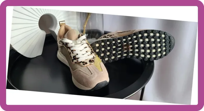 Basket à imprimé léopard beige, taille 38, neuves - photo numéro 6
