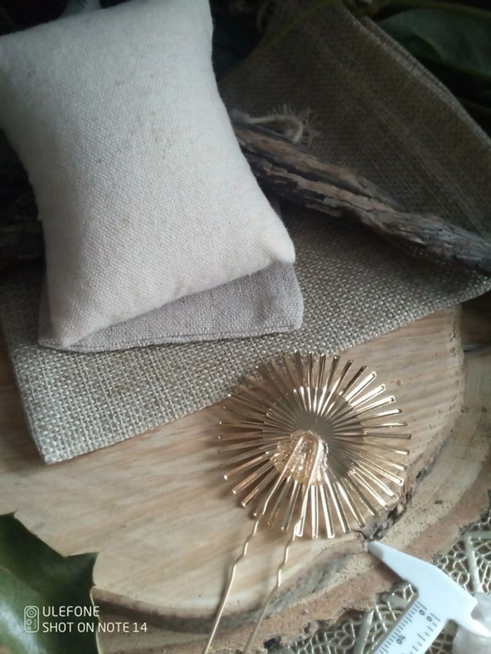 Barrette cheveux pierre naturelle aventurine - photo numéro 3