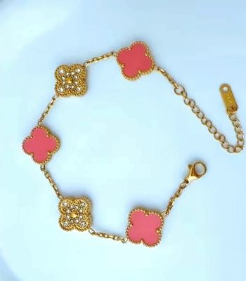 Promo Bracelet stainless steel neuf trèfle  1,2 cm de long 18 k résistant à l'eau 💦
