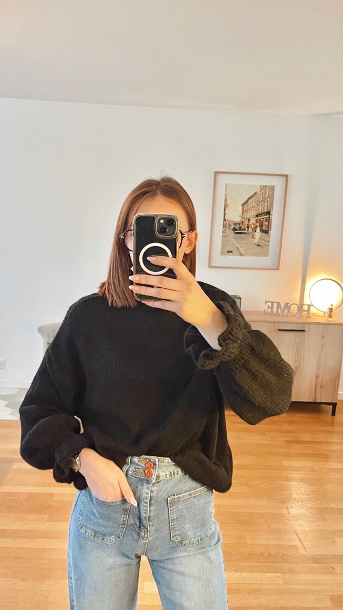 Pull Col Roulé Ondulé