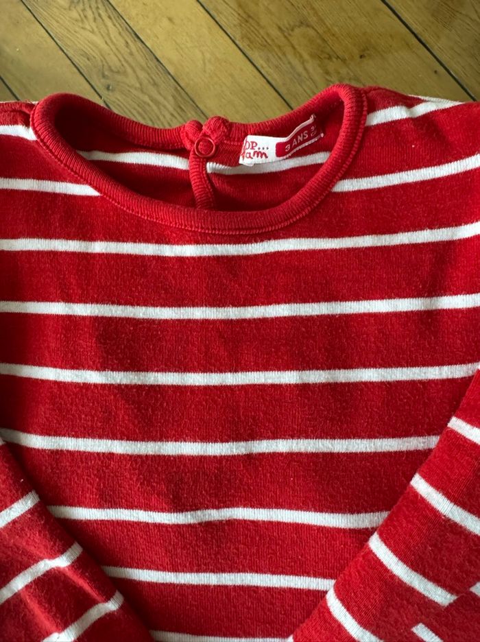 Pyjama DPAM rayures rouge - photo numéro 2