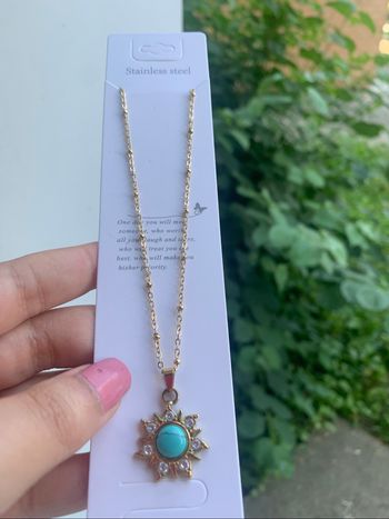 Collier soleil en acier inoxydable