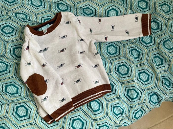Pull avec coudières 18 mois