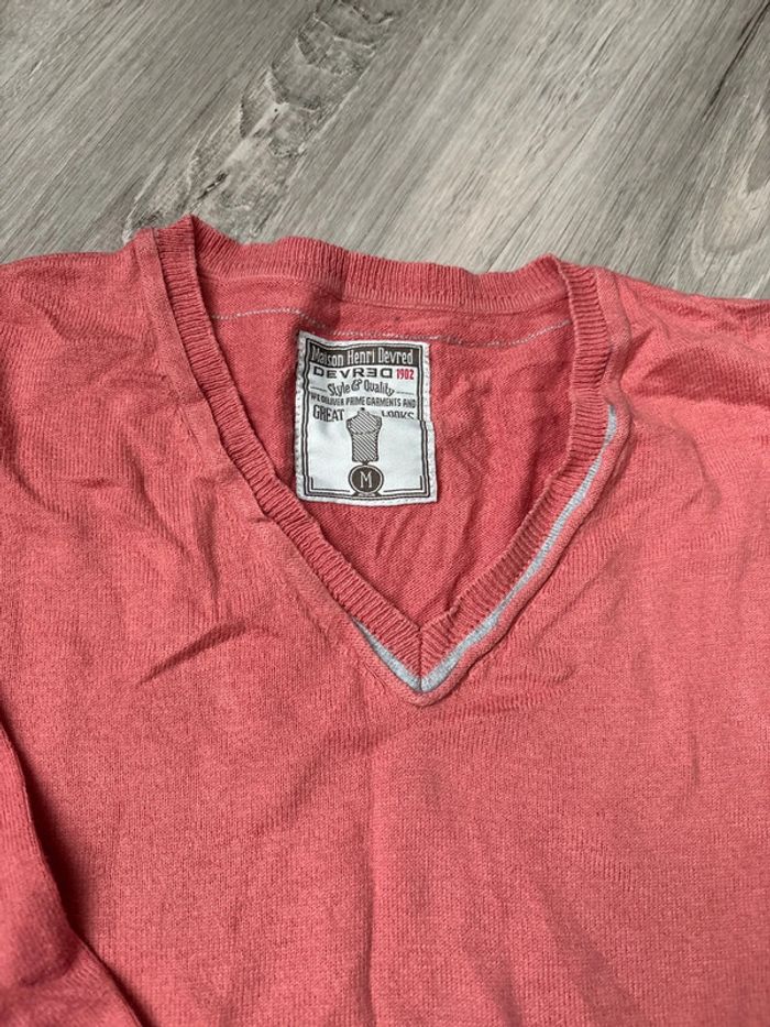 Pull gris et corail - photo numéro 3