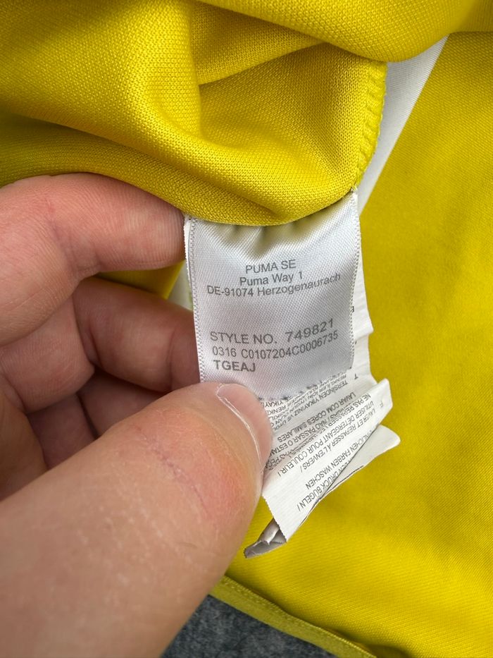 Quart Zip Jaune Football BVB Dortmund L - photo numéro 5