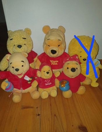 Lot 7 peluche winni l'ourson