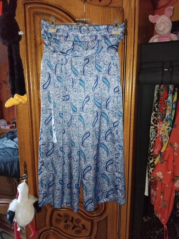 Pantacourt jambes larges