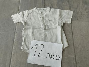 Lot N°310 Chemise manches courtes en lin 12 mois