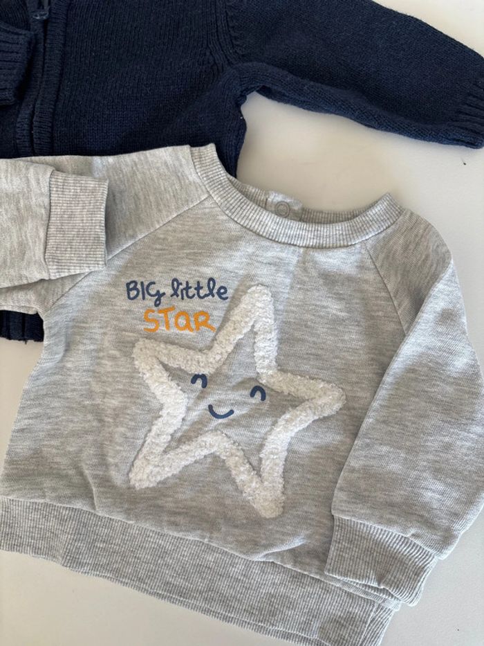 Lot de 2 pull et gilet à zip 3M Tex baby - photo numéro 2