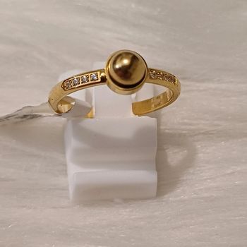 Bague zag en acier inoxydable taille 54