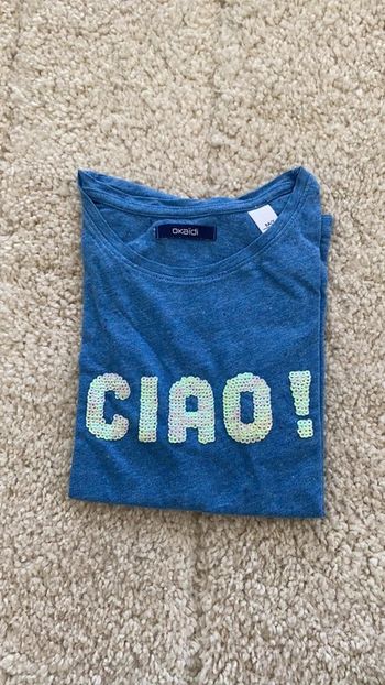 T shirt fille bleu okaidi 8ans